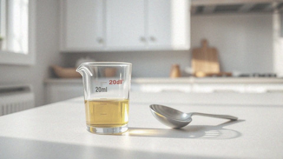 Ile łyżek mieści się w 20 ml oleju?