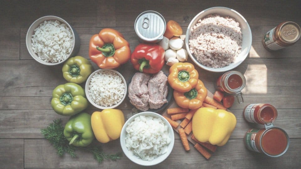 Papryka faszerowana surowym mięsem mielonym i ryżem – przepis krok po kroku